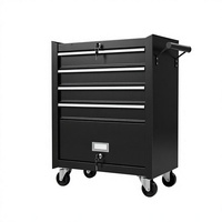 Chariot d'atelier mobile multi-niveaux pour outils de réparation automobile robuste transfrontalier avec tiroirs pour pièces et outils GC-014
