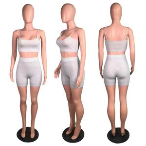 Conjunto de Shorts de Ciclismo de Algodón para Mujer, Estilo Deportivo, Dos Piezas, Pantalones y Top, Marca Privada - Product Image 6
