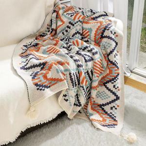 Couverture de canapé en tricot épais et confortable, style bohème, pour la sieste au bureau, la climatisation, utilisation sur le canapé - Product Image 2