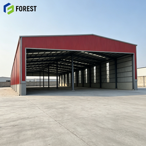 Entrepôt commercial semi-ouvert à grande portée, conçu sur mesure, avec structure en acier galvanisé, pour stockage de matériaux en hauteur - Product Image 1