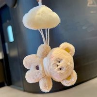 Porte-clés en peluche nuage, animaux en peluche chat, cochon, éléphant, lapin, poupée, porte-clés, pendentif pour sac, poupée en peluche, ours en peluche