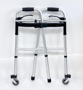 3 इंच 360 डेस्गरी पहियों और 3 गुना डिजाइन रोलर वॉकर के साथ एल्यूमीनियम फोल्डिंग वॉकर - Product Image 5