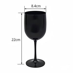 Verre à vin rouge et champagne en plastique électroplaqué de 450 ml avec pied, idéal pour les mariages, la restauration et les fêtes – Vente en gros personnalisée - Product Image 2