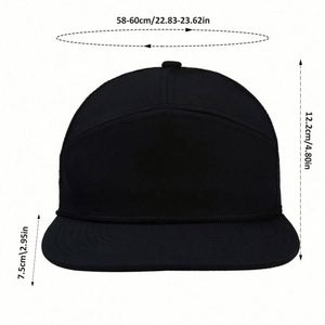 Casquette de golf personnalisée à 7 panneaux avec maille perforée découpée au laser, casquette de baseball sportive perforée avec cordon, casquette à visière plate style urbain unisexe - Product Image 2