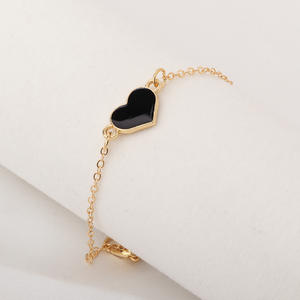 Heart Jewelry <b>Set</b> Gold Plated Zinc Alloy Necklace Earrings <b>Bracelet</b> Women's Party Cute Fashion - Product Image 2