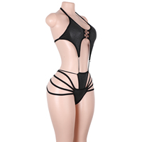 Ensemble de vêtements de danse exotique, combinaison, tenue de strip-teaseuse, design Slingshot, lingerie transparente, tenue de scène de boîte de nuit, ensemble d'accessoires