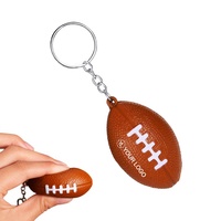 Porte-clés anti-stress en mousse PU avec logo personnalisé, ballon de football américain miniature, pour cadeaux promotionnels