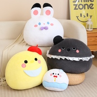 Bantal Boneka Kartun Lucu Lembut dengan Detail Wajah yang Beragam dan Menggemaskan, Aksen Dekoratif untuk Sofa dan Dekorasi Kamar Tidur
