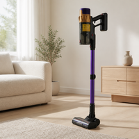 Aspirateur sans fil 27000Pa, forte aspiration, conception anti-emmêlement, autonomie de 50 minutes, autoportant, bac à poussière amovible