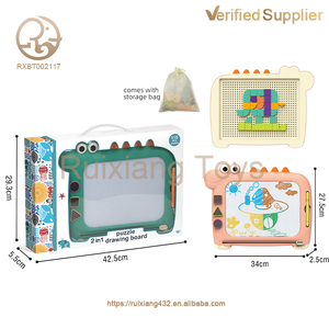 Fabrika verilen çok fonksiyonlu bilmecenin çizim kurulu çocuklar için oyun ve dinozor Graffiti çizim kutu içinde paketlenmiş - Product Image 6