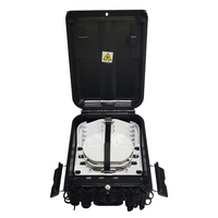 Caja de distribución impermeable de 16 puertos para exteriores Terminal de fibra óptica FTTx Caja de fibra dividida de cable óptico