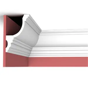 Easy Install Polyurethane Carved Foam PU Cornice PU Crown Moulding for Decoration