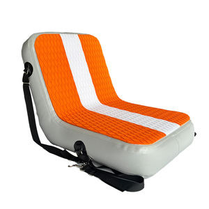 Cojín inflable para asiento de Kayak, portátil, plegable, con rayas naranjas, para deportes acuáticos, canoa, tabla de paddle - Product Image 2