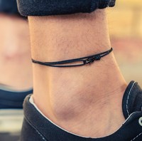 Bracelet en corde réglable unisexe mousqueton fait main Bracelet de cheville de plage surfeur cadeau pour homme
