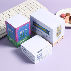 Custom Kawaii Small Office Stationery Adhesive Brick Design <b>Memo</b> <b>Pads</b> 3X3 Inches with Custom Logo and Color for Daily Use - Product Image 2