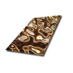 कम कीमत 1.5 मिमी मोटी 4X8 20 गेज गोल्डन वॉटर नालीदार मिरर स्टेनलेस स्टील शीट प्लेट - Product Image 6