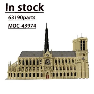 63190Pcs MOC-43974 Notre-Dame De Paris Nhà Thờ 21061 Nhà Thờ Modular Xem Đường Phố Xây Dựng Khối Kid Giáng Sinh Quà Tặng 10305 10316 - Product Image 4