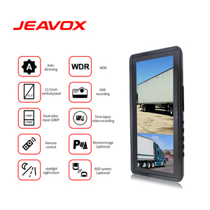 Màn Hình Gương Chiếu Hậu Bên Trái 12.3 Inch Điện Tử Camera Quan Sát Phía Sau Ống Kính Kép HD Chia Đôi Thiết Kế Tay Dài Cho Xe Tải Hạng Nặng - Product Image 2