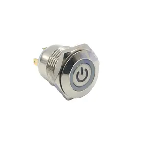 Iehc. switch J serie Hina fabricante 19mm anillo de metal ligero pulsador interruptor