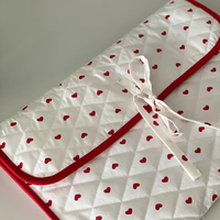 Housse pour ordinateur portable matelassée avec logo personnalisé et cœur Étui matelassé pour ordinateur portable personnalisé avec nœud