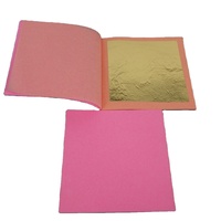 8*8CM 25 PCS/PACK Feuille d'or véritable 24 k meubles en feuille d'or véritable 24 carats feuille d'or pour les soins de la peau feuille d'or comestible 24 k