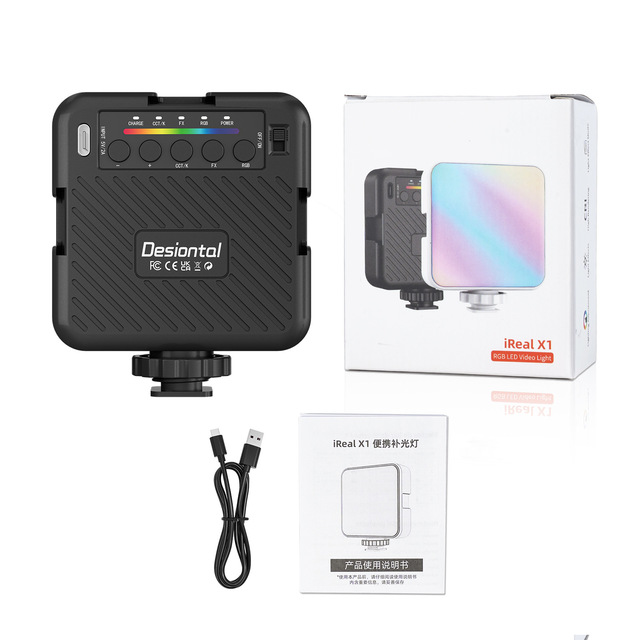 X1 RGB Pocket Mobile Phone Spotlight for Self-taking Photos. RGB Colored Light for Handheld Shooting. Beauty Light for Selfies.