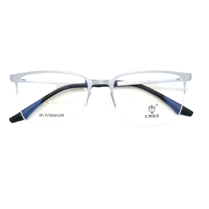 Las gafas de titanio de medio marco 9688 anti-Luz Azul se pueden equipar con lentes de miopía de grado puro - Product Image 1