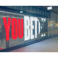 Écran LED holographique ultra-fin à 95% de transparence, écran LED transparent, panneau mural vidéo pour fenêtres en verre