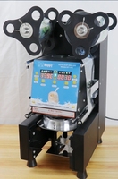 Machine de scellage automatique de gobelets, scelleuse de film pour gobelets de thé au lait, machine à sceller les plateaux, machine à seau chromé