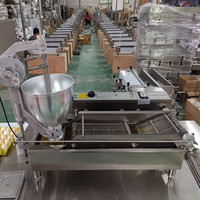 Sitio web de compras en línea de Alibaba de alta calidad Mini Puff Snack Ball Mochi Box Máquina para hacer rosquillas de cuatro filas