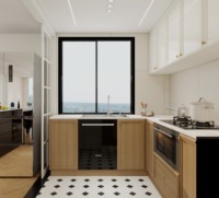 Ensemble d'armoires de cuisine en bois massif, rangement intelligent, luxe, sur mesure, moderne, prêt à assembler, armoires de cuisine modulaires
