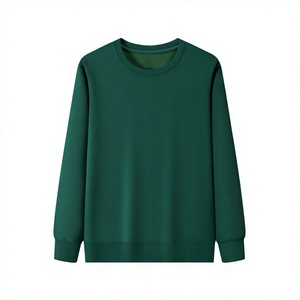 Sudadera unisex de cuello redondo, color sólido, tejida, de corte regular, para uso casual de otoño, a precio económico para hombres. - Product Image 1
