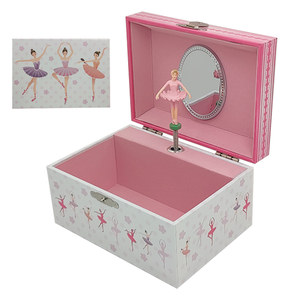 Boîte à bijoux musicale classique Jakos Factory Ballerina pour filles, boîte de rangement personnalisée, boîte à musique, cadeau <span class=keywords><strong>d</strong></span>'anniversaire - Product Image 1