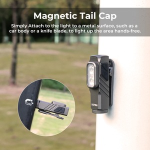 SOFIRN ST10 <span class=keywords><strong>LED</strong></span> lampe de poche rechargeable 1000LM lampe de poche torche longue portée double interrupteurs compatibles piles AA - Product Image 2