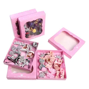 Корейский Новый стиль 18 шт./компл. детские заколки для волос милые детские аксессуары для волос с бантом оптовая продажа - Product Image 1