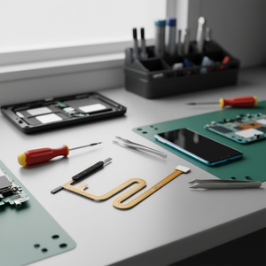 Cable flexible del botón de encendido con lector de huellas dactilares para Samsung Galaxy A14 4G A145F Negro - Product Image 3