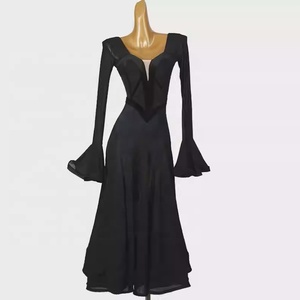 ชุดเต้นรำลาตินสมัยใหม่ระดับไฮเอนด์ ชุดใหม่สำหรับผู้หญิง ผ้าไหม/ผ้าฝ้าย ชุดเต้นบอลรูมมาตรฐาน กระโปรงสวิง ชุดฝึกซ้อมสำหรับ<span class=keywords><strong>การ</strong></span>สอบศิลปะ Q393 - Product Image 4