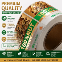 Étiquettes autocollantes holographiques en PVC YSB, adhésion forte, impression dorée thermocollante, impression UV inversée, étiquettes personnalisées pour snacks