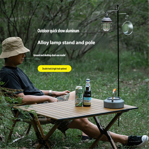 Soporte <span class=keywords><strong>de</strong></span> Lámpara LED Plegable <span class=keywords><strong>de</strong></span> Aluminio Ajustable, Portátil, para Camping, <span class=keywords><strong>Senderismo</strong></span> y Actividades al Aire Libre - Product Image 2