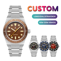 Montre-bracelet automatique de luxe pour homme en acier inoxydable de haute qualité, avec logo personnalisé OEM, fournisseur de montres pour homme