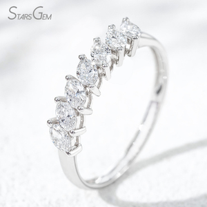 Bague de mariage en or massif 18 carats RST avec diamant de laboratoire taille marquise 2,5*4 mm - Product Image 2