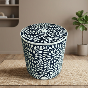 Table moderne de luxe artisanale en os incrusté avec motif nature morte et corde, polyvalente pour la décoration de mariage et de la maison, prix de gros - Product Image 1