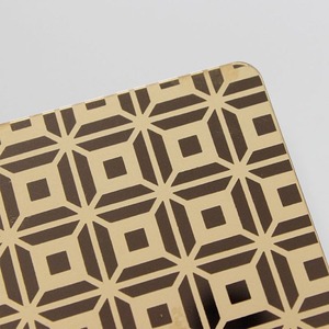 Couleur dorée Miroir Art 8K Gravure Motif sus 430 201 304 316 Tôle d'acier inoxydable pour Ascenseur Cabine Ascenseur Porte - Product Image 3