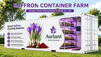 Système de conteneurs Saffron de 40 pieds pour culture hydroponique intelligente, climat contrôlé, gestion efficace des semis et agriculture moderne