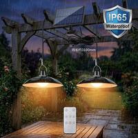 Lámpara de Techo Solar Yuntu, Impermeable IP65, para Jardín y Dormitorio, LED con Control Remoto, Ángulo de Haz de 360°