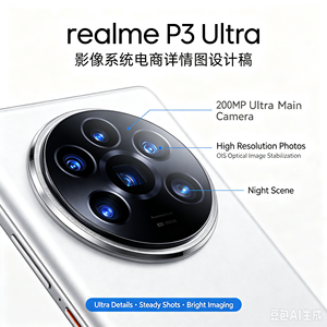 โทรศัพท์มือถือ Realme P3 Ultra 5G รุ่น 12GB+256GB หน้าจอ 120Hz กล้อง 200MP OIS ชาร์จเร็ว 100W - Product Image 2