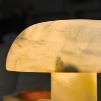 Lampe de table en marbre moderne de luxe en forme de champignon, lumière ambiante tactile LED pour villa, appartement, salon, décoration intérieure