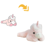 Peluche de la série Pocket Unicorn Lion Panda Raccoon Cat Monkey, avec membres rembourrés de particules, ODM OEM, logo personnalisé, cadeau de fêtes