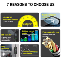 Chargeur EV portable 11KW Type 2 AC pour usage domestique, nouveau, IP65, câble de 5M, certifié CE, station de recharge pour véhicules électriques