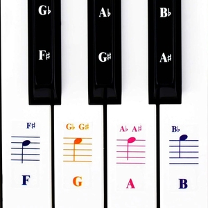Wholesale Waterproof PVC Piano Key Labels No Residue Removable <b>Music</b> Note <b>Stickers</b> For <b>Music</b> Teaching Supplies - Product Image 1
